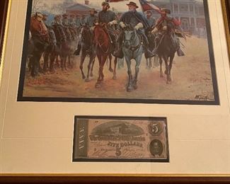 " Legends in Grey" Mort Kunstler Print with Confederate Bill 