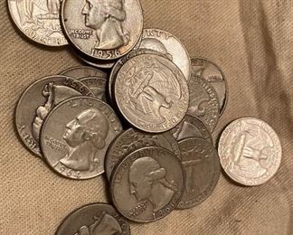 20 Silver Washington Quarters