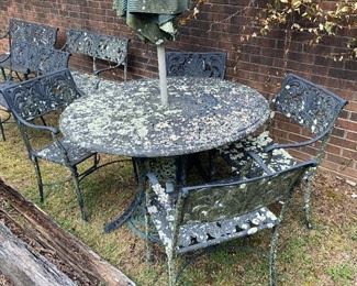 Metal Outdoor Table and Chairs Set 