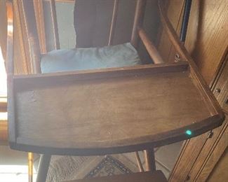 Old Wooden High Chair