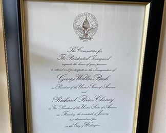 Gorge Bush Inauguration Invitation