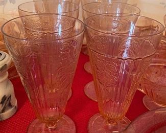 Pink Depression Glass Tumblers