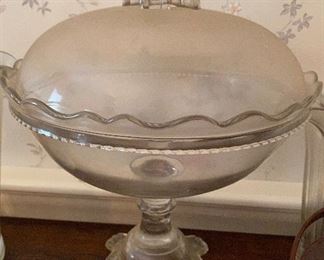 Large Victorian EAPG Covered Compote  
