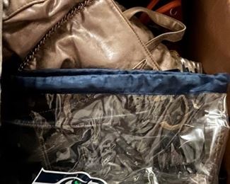 Box of Purses, Clear Seahawks Bag