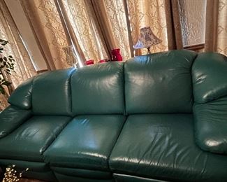 Green Leather Sofa