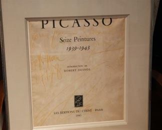 Picasso drawing on folio cover
