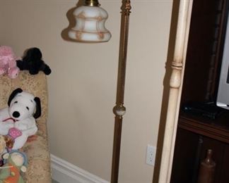 Vintage onyx base floor lamp