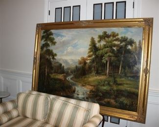 Large scenic oil painting