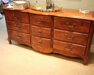 Inlaid triple dresser