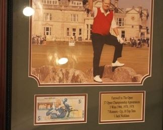 Jack Nicklaus signed & framed lot