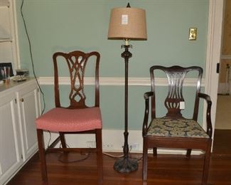 (on the right) 1780 George III Chippendale Arm Chair