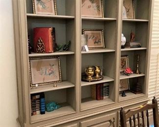 Wall unit with great storage and display areas.