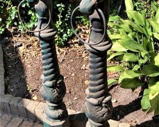 Horse head "hitching posts"