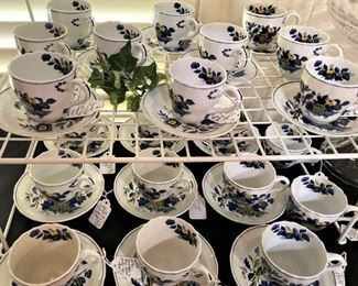 Spode "Blue Bird" cups and saucers