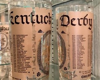 2 Kentucky Derby glasses