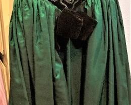 Emerald green evening gown