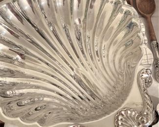 Silverplate "shell" bowl