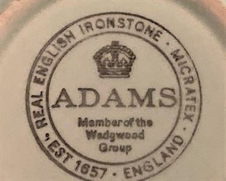 Real English Ironstone- Adams, a member of the Wedgwood Group