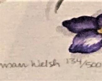 Numbered and signed framed art by Susan Welsh 134/500