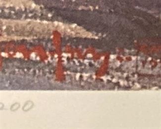 A.C. Gentry framed numbered print 19/200