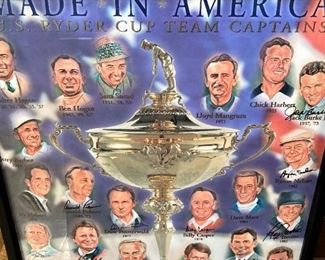The Ryder Cup Team Captains framed poster