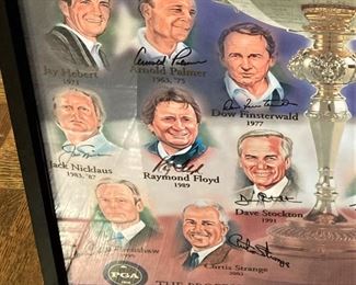 The Ryder Cup Team Captains framed poster