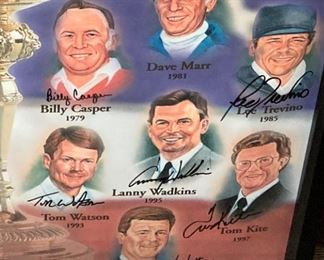 The Ryder Cup Team Captains framed poster