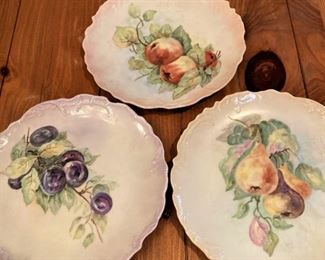 Plates hand-painted by Nellie Henry