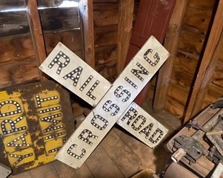 railroad signs ( 4 types of RR crossing signs)