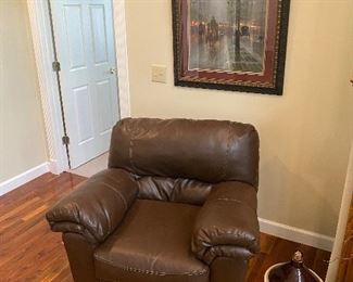 Faux leather chair