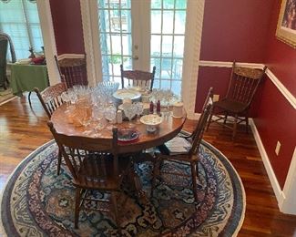 Antique oak table and chairs