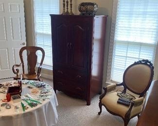 Lillian Russell armoire goes with bedroom suite