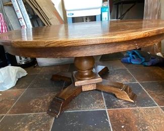 B003 Oak Adjustable CoffeeDining Table