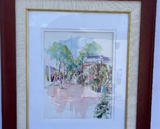 S022 Afternoon Market Watercolor By John Cannon