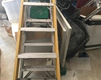 Ladders and some tools. 