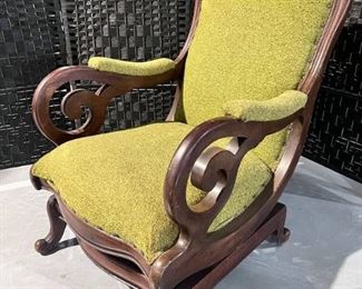 Beautiful Vintage Rocking Chair with Coil Springs