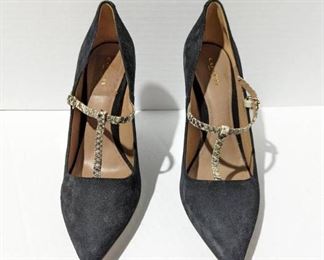 Coach Snakeskin and Suede Heels