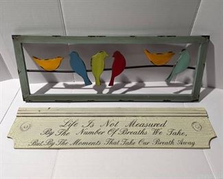 Distressed Metal Wall Decor and Breathless Moments Quote Wood Plaque Decor