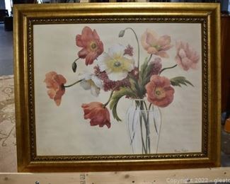 Kirklands Print Poppies in Vase by Vivial Flasch