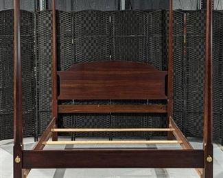 Queen Size Mahogany Pencil Post Bed