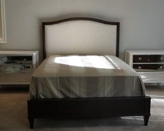 Ethan Allen queen bed frame and mattress