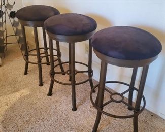 Tempo Furniture Bullseye Swivel Backless Bar Stools