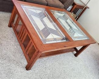 Stained Glass Coffee Table (3pc Set 2 End Tables & a Coffee Table)