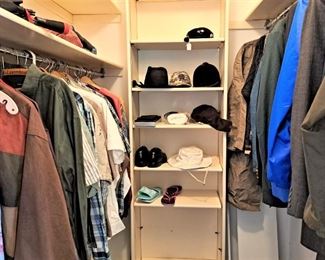 GENTS CLOTHING ASSORTMENT - CASUAL TO BUSINESS, VARIETY OF HATS AND FLIP FLOPS