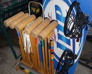 Croquet Set & Basketball Backboard
