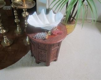 Fret work Asian end table