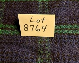 Lot 8764. $55.00 Royal Blue/Green Woven Knit Throw or Lap Blanket by Branigan Weavers in Drogheda, Ireland " The Colors of Ireland Captured and Crafted in Wool"	50" L x 36" W