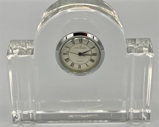 Lot 8810  $30.00  New in C.D. Peacock Val St. Laurent Belgium Crystal Westminster Mantle Clock  4.25" W x 4" T x 1" D.