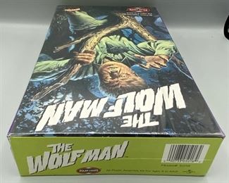Lot 8823. $60.00. The Wolf Man Model Kit #5018. 1998 Polar Lights. Sealed, new, unused, unopened.  Kit MPN: 5018. 