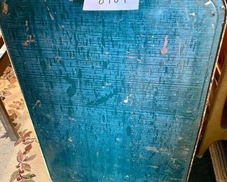 Lot 8784.$275.00  Rare Vintage 1950's  Frostie Root Beer Sign and Blackboard. The sign is made of metal. It has a blackboard surface.  An excellent addition to any advertising collection or if you just want to own a really neat old sign.	20" W by 30" T. View of Back of Sign.